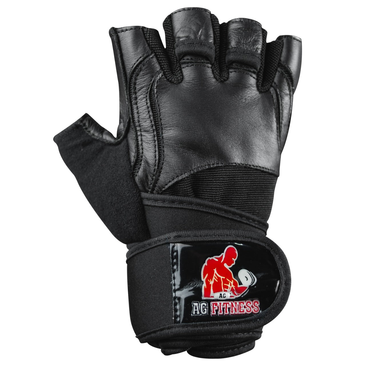 AG Fitness Real Leather Weight Lifting Gloves Gym Training Body Building Gloves
