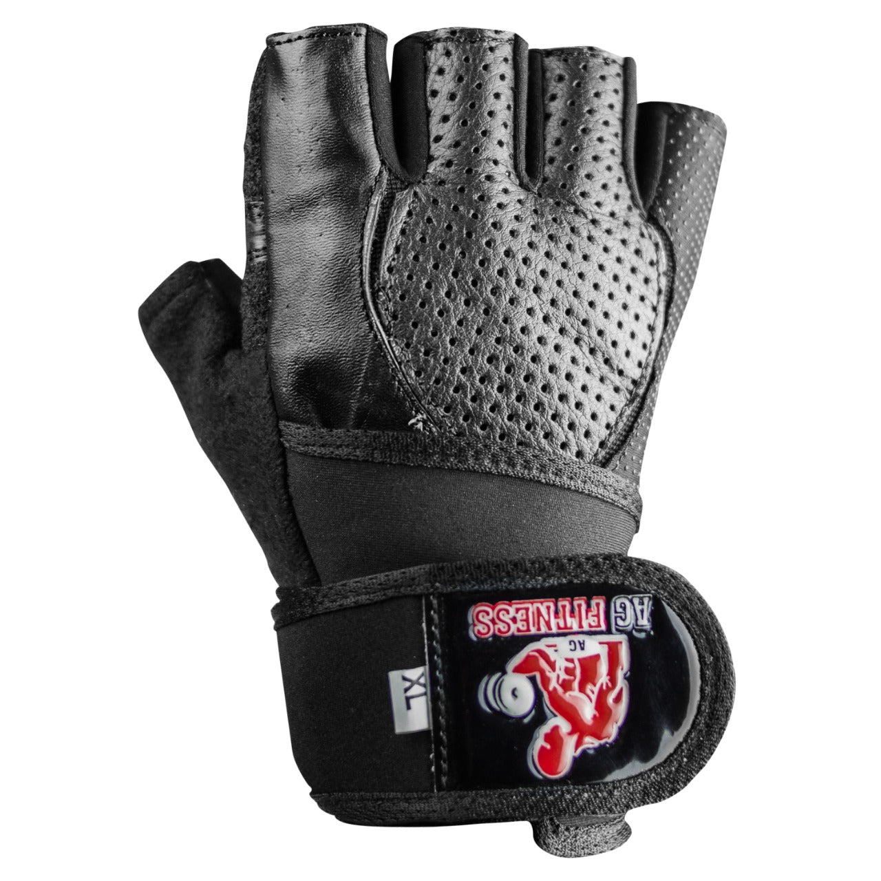 AG Fitness Real Leather Weight Lifting Gloves Gym Training Body Building Gloves S-XXL