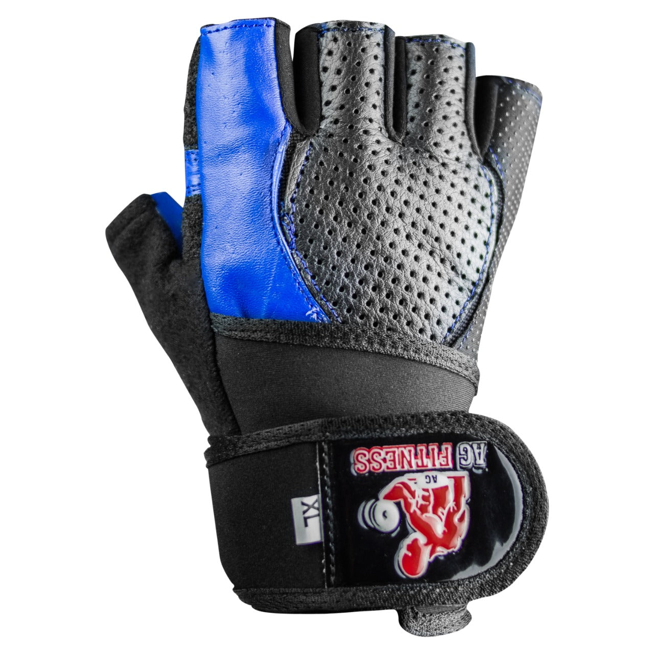 AG Fitness Real Leather Weight Lifting Gloves Gym Training Body Building Gloves S-XXL