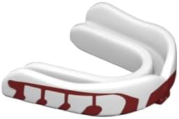 Velocity Champion Junior Mouthguard, 2 Pack, Maroon & White - for Ages 5 to 10 - Ideal for Lacrosse, Football, Hockey, Basketball, Soccer, Boxing, Martial Arts, Field Hockey, and More