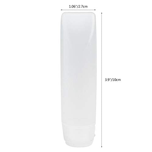 Nydotd 18 Pack Travel Size Plastic Squeeze Bottles for Liquids, 30ml/1Oz TSA Approved Makeup Toiletry Cosmetic Containers, Leak-Proof with Flip Caps, Refillable