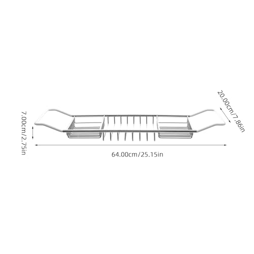 Cabilock Bathtub Tray - Stainless Steel Shower Tray, Expandable Extra Wide Bath Tub Organizer, Over The Tub Shelf Rack for Bathroom Accessories