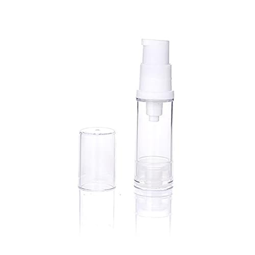 Wresty 12 Pcs Vacuum Lotion Bottles - Plastic Airless Pump Bottles, Travel DIY Cosmetic Cream & Makeup Foundation Toiletries Liquid Vacuum Container (5ml)