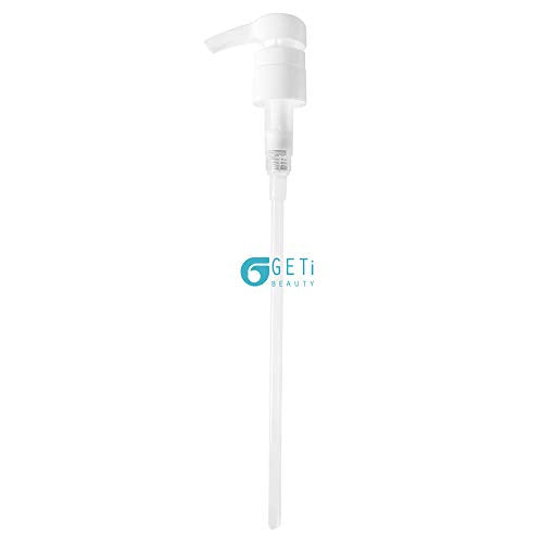 2-Pack Liter 33.8 oz Shampoo Conditioner Pump Dispenser | Fits Most Salon Brand Liter Size Bottles with a 1-inch Wide Opening | Not Compatible with Joico or Amika Bottles | White | by Geti Beauty