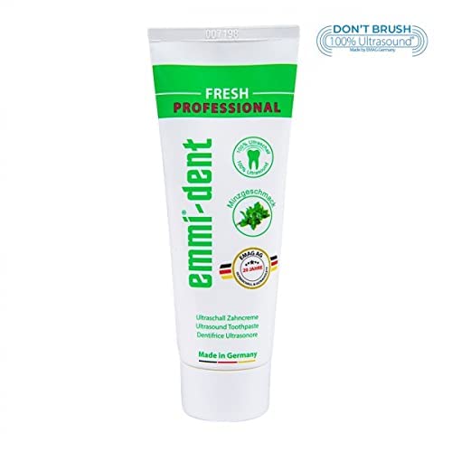 Emmi-dent Electric Toothbrush Set - Carbon Edition. 100% Ultrasound Technology removes Harmful Plaque Without Abrasive Brushing. Ideal for Sensitive Teeth & Gums. Includes Nano-Bubble Toothpaste.