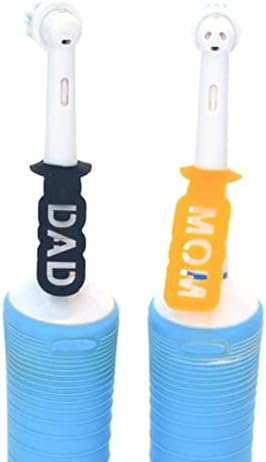 Personalized Labels for Toothbrush. Custom Toothbrush Name Tags. Identifier and Organizer Accessories for Bathroom Storage & Decor. Set of 2 Silicone Markers - Different Names and Colors