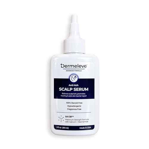 Dermeleve Scalp Serum for Neuropathic Itch, Sebborheic Dermatitis & Scalp Psoriasis | Dry Itchy Leave In Scalp Treatment | Quick Absorbing, Moisturizing & Non-Greasy (1 Pack)