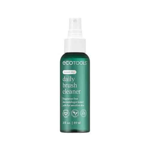 EcoTools Daily Makeup Brush Cleanser Spray, Quick Drying, Fragrance Free & Dermatologist Tested, Travel Size, TSA Approved, Cruelty-Free & Vegan 3 fl oz./89 ml. Bottle