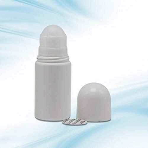 4Pcs 50mL Empty Refillable Roll-on Bottle White Plastic Anti-perspirant Roller Bottles Leak-Proof DIY Deodorant Container with Roller Ball