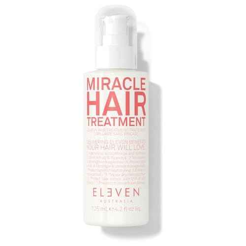 ELEVEN AUSTRALIA Miracle Leave In Hair Treatment - Curly & Straight Hair Care Products for Women & Men, Heat Protection & Detangler, Frizz Control, Repairs Dryness, Moisturizing- 4.2 fl oz