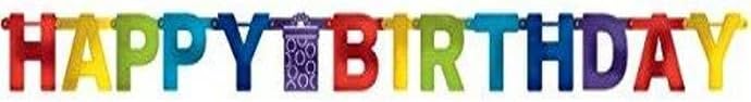 Large Foil Letter Banner | Multi color Collection | Birthday, 7.25'