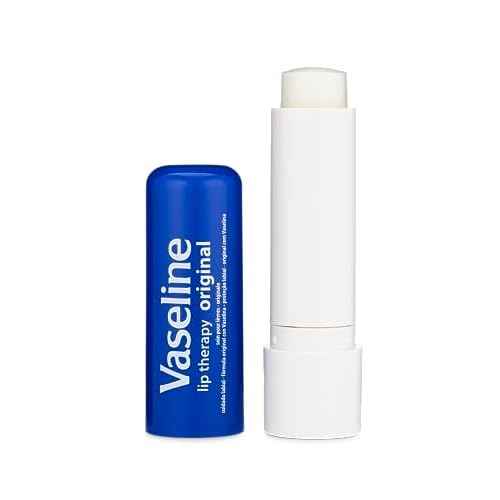 Vaseline Lip Therapy Care Original, Fast-Acting Nourishment, Ideal for Chapped, Dry, Cracked, or Damaged Lips, Lip Balm, 0.16 Ounce (Pack of 4)