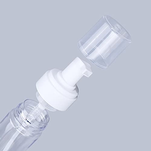Foaming Dispenser 7oz Transparent Empty Spray Bottle 2Pcs Plastic Foam Pump Travel Soap Portable Foam Bottle (200ml)