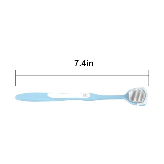 DR PERFECT Soft Tongue Brush Scraper Cleaner Helps Fight Bad Breath Clean Your Tongue Without Hurt Pack Of 4 (GREEN PURPLE BLUE PINK)