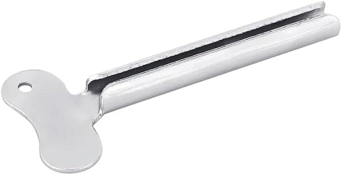 2 Pcs Silvery Metal Tube Squeezer Keys, Tube Toothpaste Squeezer Keys Metal Hair Dye Color Key Roller Dispenser Tool Durable Processing, Daily Living Tube Squeezing Aids