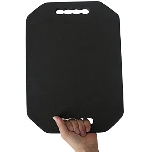 Barber Mirror Handheld Foam, Salon Large Foam Hand Mirror with Double Handle, Square Barbershop Handheld Mirror, Black