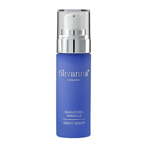 Bakuchiol Miracle Night Serum - Retinol Serum for Face - Restores Luminosity, Firms, Plumps and Hydrates Skin - Facial Moisturizer - 1 oz