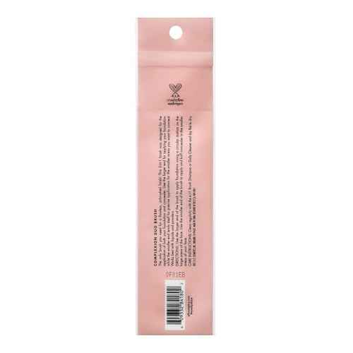 e.l.f. Complexion Duo Brush, Makeup Brush For Applying Foundation & Concealer, Creates An Airbrushed Finish, Made With Vegan, Cruelty-Free Bristles