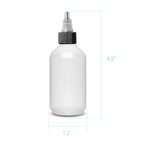 ljdeals 2 oz Plastic Squeeze Bottles with Twist Top Caps, Refillable Containers for Shampoo, hair color, Lotions, condiments, glues, craft, sauce and more, Pack of 2, BPA Free, Made in USA