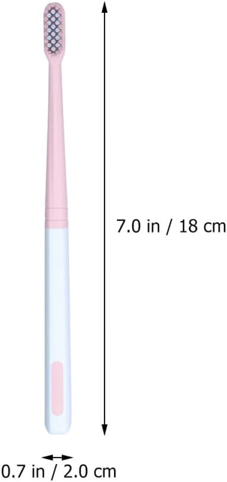 HAPINARY Soft Bristle Toothbrush for Adults 8pcs Travel Toothbrush Set, Small Head Portable Oral Care Brush with Soft Nylon Bristles, Household Tooth Cleaning Tool Suitable for Travel and