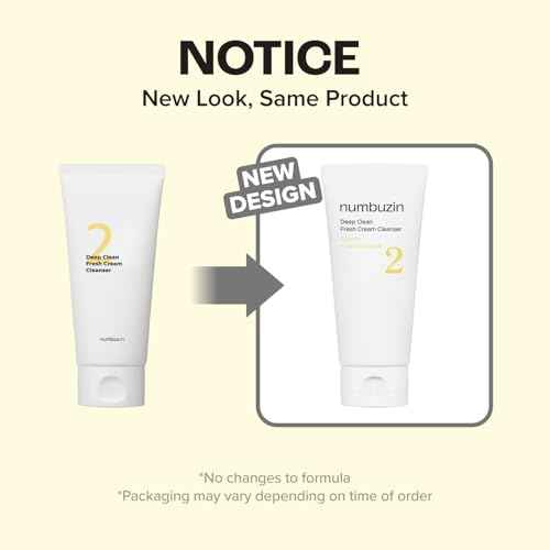 numbuzin No.2 Cleansing Foam | Deep Clean Fresh Cream Cleanser | Foam Cleanser, Gentle Exfoliation, Deep Cleansing, Natural Ingredients | Blackheads, Excess Oil, Dead Skin Cells | 4.05 fl. oz.