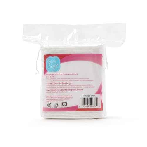 Simply Soft Premium Jumbo Cotton Cleansing Pads, 100% Pure Cotton, Large 3.5 x 4.5 Cotton Pads (200 Count)