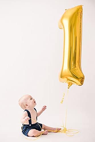 Gold Number 0 Balloon 40 Inch, 0 Balloon Numberfor 10th 20th 30th 40th 50th 60th Birthday Decorations, Gold Party Supplies for Men Women