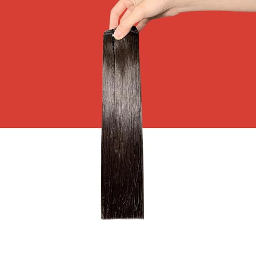 Burmese Bone Stw Raw Human Hair Single Bundle, Natural Super Sliky Straight Bundles Human Hair,Keep Soft and Smooth After Washes Fivefold Lifespan Than Regular Hair (18 inch(100g))