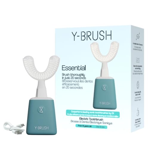 Y-Brush New 2025 Essential - Sonic Electric Toothbrush - 3 Months Battery Life with USB-C - 2 Brushing Modes - Clinically Proven - Adult