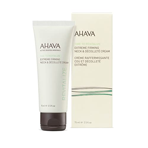 AHAVA Time To Revitalize Extreme Firming Neck & D?collet? Cream - Promotes Firmness, Nourishes & Softens, Reduce Signs of Aging, includes Osmoter, Resveratrol, Goji Berry & Matrixyl 3000, 2.5 Fl.Oz