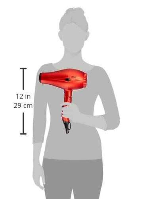 CHI 1400 Series Foldable Compact Hair Dryer, Red, 16 Oz