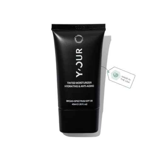 Y¡¯OUR Tinted Moisturizer: Hydrating & Anti-Aging Tinted SPF 30 Makeup; Fragrance-Free, Oil-Free for Dry, Oily & Combination Skin. Made in USA. 1.35 fl. oz (Medium)