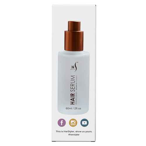 HerStyler Hair Repair Serum - Argan Oil Hair Serum for Frizzy and Damaged Hair - For Frizz, Styling and Shine - 2 Fl Oz - Pack of 1