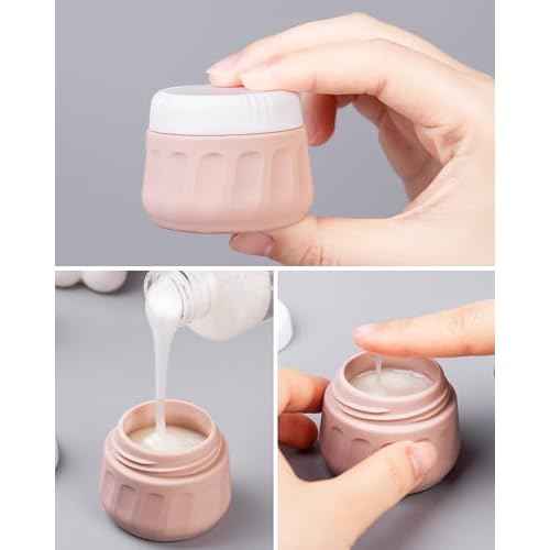 Travel Bottles for Toiletries 8 Pack, Travel Size Toiletries, Tsa Approved Travel Size Containers 3oz, with Travel Essentials Clear Bag, Leak Proof Silicone Squeezable Creams Jars