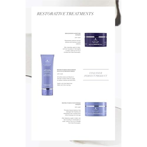 Alterna Caviar Anti-Aging Restructuring Leave-in Overnight Serum, 3.4 Fl Oz, Strengthens and Protects Damaged Hair