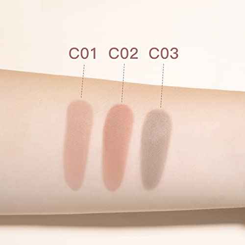 Face Sculpting Contour Palette, Blendable Silky Texture Contour Powder, Multiuse Baked Makeup Palette, Pigmented Cool Toned Bronzer for Light Skins-Grey Brown
