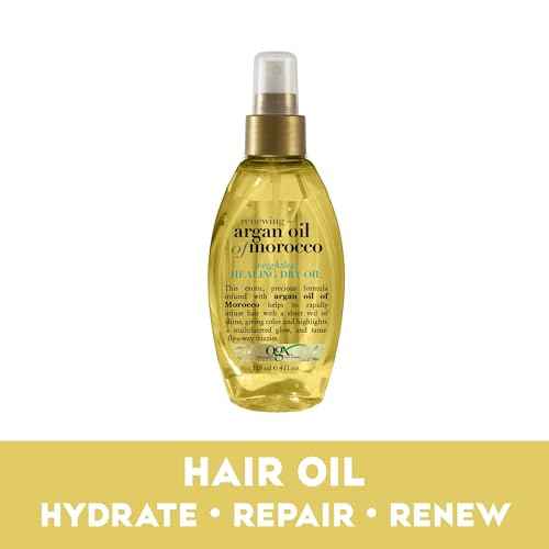 OGX Renewing + Argan Oil of Morocco Weightless Healing Dry Oil Spray, Argan Oil for Hair Care, Lightweight Mist for Split Ends, Frizz Control & Shine, Paraben & Sulfated-Surfactants Free, 4 fl oz