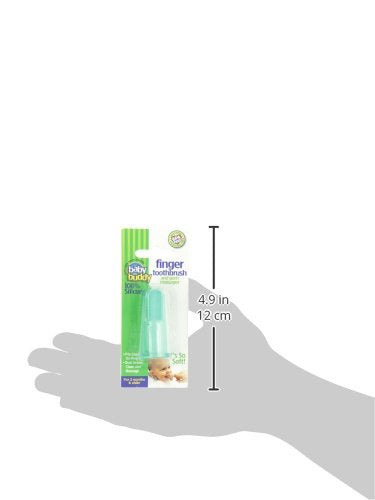 Brilliant Baby Finger Toothbrush - Silicone Gum Massager and Teether Brush for Babies and Toddlers - 3 Months Old and Up, Newborn Essentials for Cleaning Infant Gums, Clear, 1 Count (00551C)