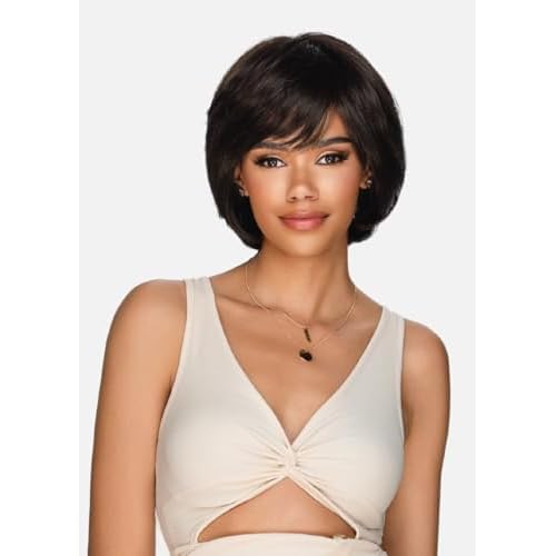 Vivica A. Fox HMB-KATE, Handmade & Hand-tied Wig, Supreme Human Hair Blend, Color 1 Jet Black