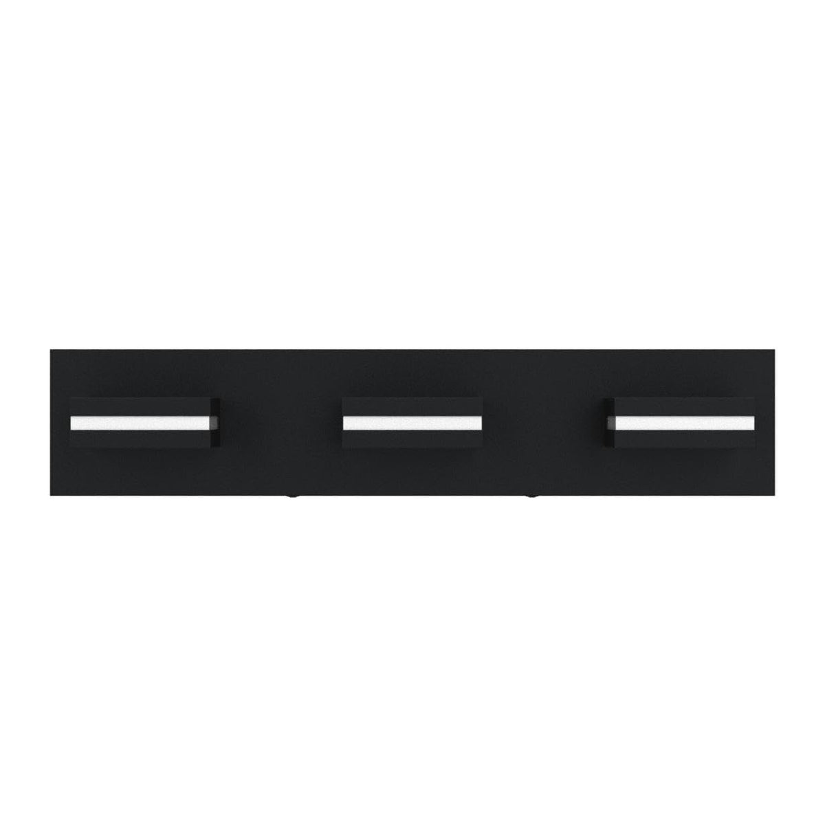 SineRise LED Modern Bathroom Vanity Light Fixtures, Modern Acrylic Bathroom Wall Lighting Fixtures Over Mirror, 3-Light, 24-Inch, Black, White