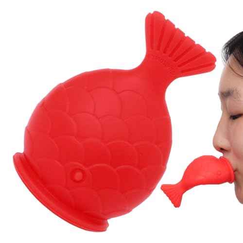 Generic Lip Enhancer Plumper Device,lip plumper device,fish lip plumper,Natural Pout Mouth Beauty Tool With Fish Design,Silicone Filler Plumper For Sexy Mouth, Natural Pout For Girls And Women, Red