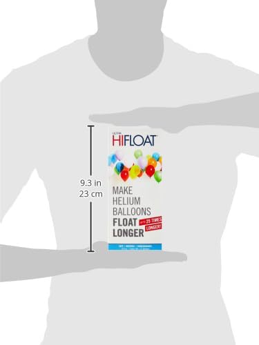 HI-FLOAT Balloon Treatment 16 oz – Extends Float Time for Helium-Filled Latex Balloons – Treats Up to 100 (11-Inch) Balloons – Non-Toxic, Biodegradable Balloon Sealant