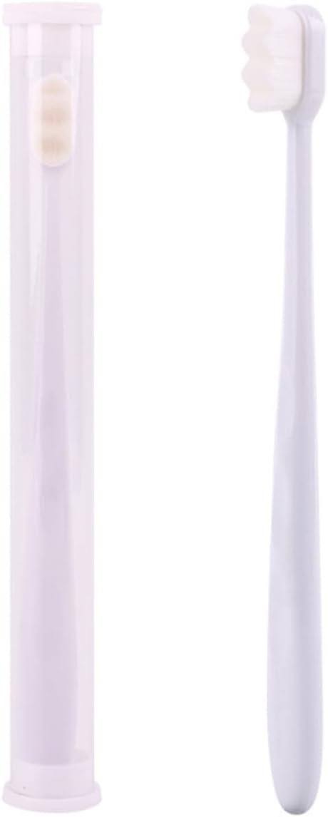 2PCS Portable Wave Toothbrush with Plastic Handles Soft Bristles for Gentle Gum Care Compact Travel and Camping Oral Hygiene Lightweight and Reusable for Home Go Use