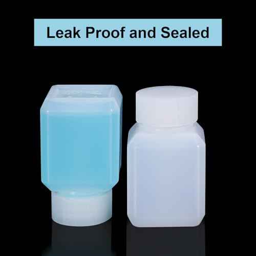 1oz/30ml Leak Proof Plastic Bottles with Caps for Liquids Sample, Reusable Small Bottles Containers for Travel, Camping and Hiking (Translucent, 10 Pcs)