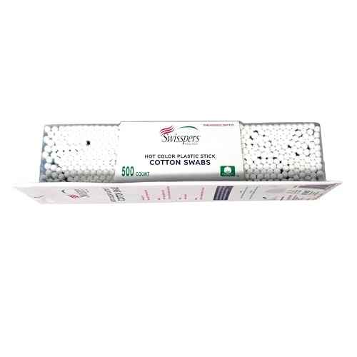 Swisspers Hot Colored Swab-500 ct (Color May Vary)