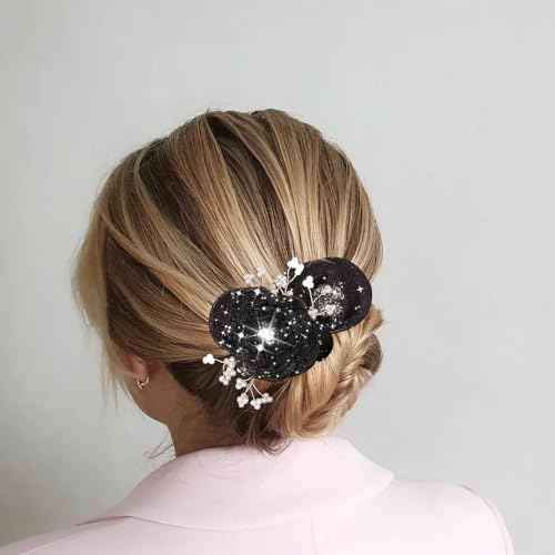 2 PACK Big Camellia Flower Bun Makers - Hair Twister Accessories for Flexible, Quick Donut Bun Wraps for Women (Style 3)