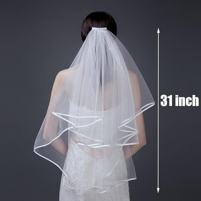 4 Pcs Bachelorette Party Decorations Bride & Groom to be Sash Tiara/Crown Veil Engagement Party Accessories Bridal Shower Gifts for Bride