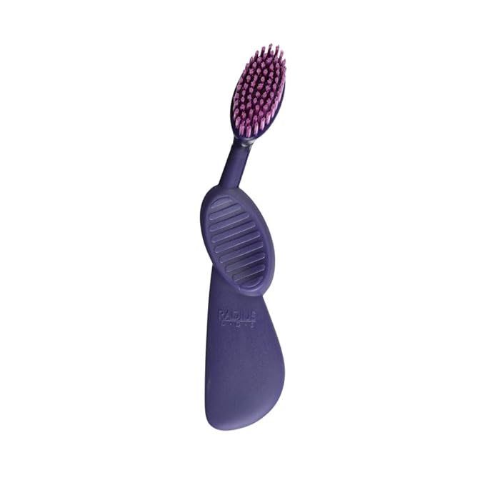 Radius Flex Brush with Soft Bristles Toothbrush BPA Free & ADA Accepted Designed to Improve Gum Health & Reduce Issues - Right Hand - Purple - Pack of 1