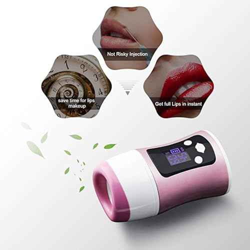 Pyhodi Electric Lip Plump Device, Fuller Lips, Portable, Time and Suction Adjusting, Gentle and Effective, Built in Battery, for Makeup
