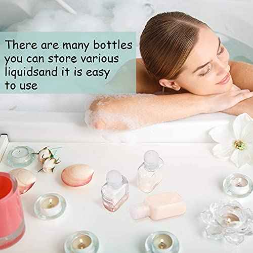 FOOCHY 60 Pack Clear Hand Sanitizer Bottles Empty Plastic Refillable Flip-Top Bottles for Hand Sanitizer Shampoo Lotion,etc - No BPA/Parabens, 60ml/2oz